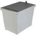 HSM Personal Document Container, 9-Gallon Capacity, Gray, HSM1070070110