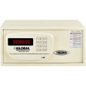 Global Personal Hotel Safe Electronic Lock w/Card Slot, Keyed Alike, 15&quot;W x 10&quot;D x 7&quot;H, White