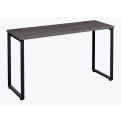 Open Plan Standing Height Desk, Charcoal Top with Black Legs, 72"W x 24"D x 40"H