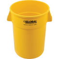 Global Industrial 44 Gallon Garbage Can, Yellow