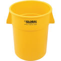 Global Industrial 55 Gallon Garbage Can, Yellow