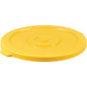 Global Industrial 32 Gallon Garbage Can Lid, Yellow