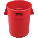 Global Industrial 55 Gallon Garbage Can, Red