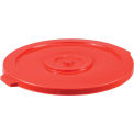 Global Industrial 44 Gallon Garbage Can Lid, Red