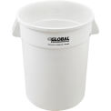 Global Industrial 32 Gallon Garbage Can, White, No Lid