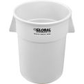 Global Industrial 55 Gallon Garbage Can, White