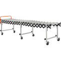 2'8" to 8'6" Portable Flexible & Expandable Conveyor - Steel Rollers - 24"W