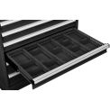 Global Industrial Dividers for 4&quot;H Drawer of Modular Drawer Cabinet 36&quot;Wx24&quot;D, Black