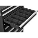 Global Industrial Dividers for 5&quot;H Drawer of Modular Drawer Cabinet 36&quot;Wx24&quot;D, Black