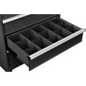 Global Industrial Dividers for 8&quot;H Drawer of Modular Drawer Cabinet 36&quot;Wx24&quot;D, Black