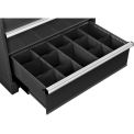 Global Industrial Dividers for 10&quot;H Drawer of Modular Drawer Cabinet 36&quot;Wx24&quot;D, Black