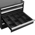 Global Industrial Divider Kit for 5&quot;H Drawer of Modular Drawer Cabinet 30&quot;Wx27&quot;D, Black