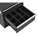 Global Industrial Divider Kit for 10&quot;H Drawer of Modular Drawer Cabinet 30&quot;Wx27&quot;D, Black