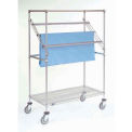 Global Industrial High Profile Sterile Wrap Rack, 2 Casters with Brakes, 48&quot;L x 24&quot;W x 68&quot;H