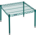 Nexel Poly-Green Wire Dunnage Rack, 30"W x 21"D x 14"H