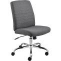 Global Industrial Armless Task Chair, Fabric, Gray, Mid Back