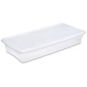 Sterilite 41 Quart Clear Storage Tote with White Lid, 34-7/8&quot; x 16-5/8&quot; x 6-1/8&quot; - Pkg Qty 6