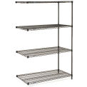 Nexel 4 Tier Black Epoxy Wire Shelving Add-On, 54"W x 14"D x 54"H