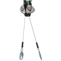 MSA V-Edge&#8482; Personal Fall Limiter, 8' Stainless Steel Cable, Twin Leg, Snap Hook, 63162-00E