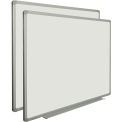 Global Industrial Porcelain Dry Erase Whiteboard - 48 x 36 - Aluminum - Pack of 2
