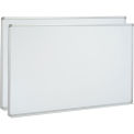 72&quot;W x 48&quot;H Magnetic Whiteboard, Steel Surface with Aluminum Frame, 2/Pk