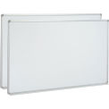 96&quot;W x 48&quot;H Magnetic Whiteboard, Steel Surface with Aluminum Frame, 2/Pk