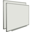 48&quot;W x 36&quot;H Magnetic Whiteboard, Steel Surface with Aluminum Frame, 2/Pk