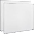 72&quot;W x 48&quot;H Double Sided Melamine Dry Erase Whiteboard, 2/Pk