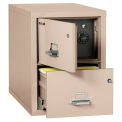 Fireking Fireproof 2 Drawer Vertical Safe-In-File, Legal, Champagne, 20-13/16&quot;Wx31-9/16&quot;Dx27-3/4&quot;H