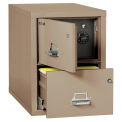 Fireking Fireproof 2 Drawer Vertical Safe-In-File, Legal, Taupe, 20-13/16&quot;Wx31-9/16&quot;Dx27-3/4&quot;H
