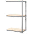 Global Industrial Expandable Add-On Rack 96x36x84 3 Level Wood Deck 1100 lb. Cap Per Level GRY