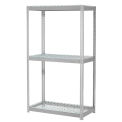 Global Industrial Expandable Starter Rack 60x36x84 3 Level Wire Deck 1000 lb. Cap Per Deck GRY