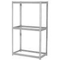 Global Industrial Expandable Starter Rack 36Wx18Dx84H, 3 Levels No Deck 1500lb Per Level, Gray