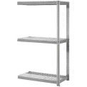 Global Industrial Expandable Add-On Rack 48x12x84 3 Level Wire Deck 1500 lb. Cap Per Level GRY