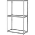 Global Industrial Expandable Starter Rack 96Wx24Dx84H, 3 Levels No Deck 800 Lb Per Level, Gray