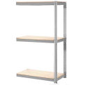 Global Industrial Expandable Add-On Rack 72x48x84 3 Level Wood Deck 750 lb. Cap Per Level GRY