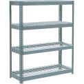 Global Industrial Extra Heavy Duty Shelving 48"W x 18"D x 72"H With 4 Shelves, Wire Deck, Gry