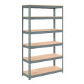 Global Industrial Extra Heavy Duty Shelving 48"W x 18"D x 60"H With 6 Shelves, Wood Deck, Gry