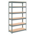 Global Industrial Extra Heavy Duty Shelving 48"W x 12"D x 60"H With 6 Shelves, Wood Deck, Gry