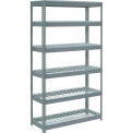 Global Industrial Extra Heavy Duty Shelving 48"W x 12"D x 96"H With 6 Shelves, Wire Deck, Gry