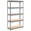 Global Industrial Extra Heavy Duty Shelving 48"W x 18"D x 72"H With 5 Shelves, Wood Deck, Gry