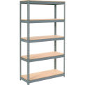 Global Industrial Extra Heavy Duty Shelving 48&quot;W x 18&quot;D x 60&quot;H With 5 Shelves, Wood Deck, Gry