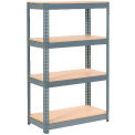 Global Industrial Extra Heavy Duty Shelving 36"W x 18"D x 72"H With 4 Shelves, Wood Deck, Gry