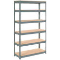 Global Industrial Extra Heavy Duty Shelving 48&quot;W x 18&quot;D x 72&quot;H With 6 Shelves, Wood Deck, Gry