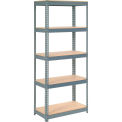 Global Industrial Extra Heavy Duty Shelving 36"W x 24"D x 60"H With 5 Shelves, Wood Deck, Gry