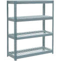 Global Industrial Extra Heavy Duty Shelving 48&quot;W x 24&quot;D x 60&quot;H With 4 Shelves, Wire Deck, Gry