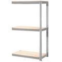 Global Industrial Expandable Add-On Rack 48x24x84 3 Level Wood Deck 1500 lb. Cap Per Level GRY