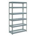 Global Industrial Extra Heavy Duty Shelving 48"W x 12"D x 72"H With 6 Shelves, Wire Deck, Gry