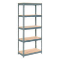 Global Industrial Extra Heavy Duty Shelving 36&quot;W x 12&quot;D x 60&quot;H With 5 Shelves, Wood Deck, Gry