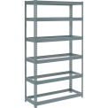 Global Industrial Extra Heavy Duty Shelving 48"W x 18"D x 96"H With 6 Shelves, No Deck, Gray